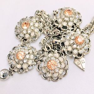 Adornable U Opalite Morganite Peach Silver Gorgeous Necklace